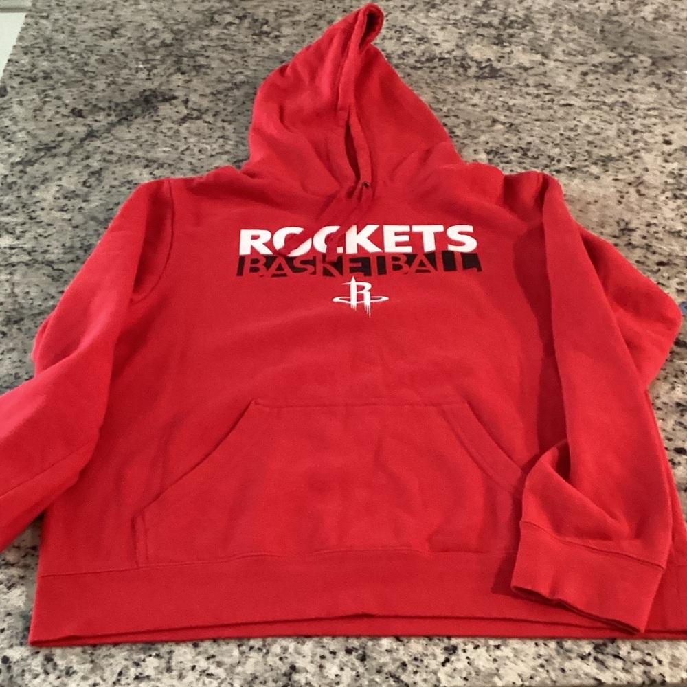 NBA Rockets Red Pullover Hoodie